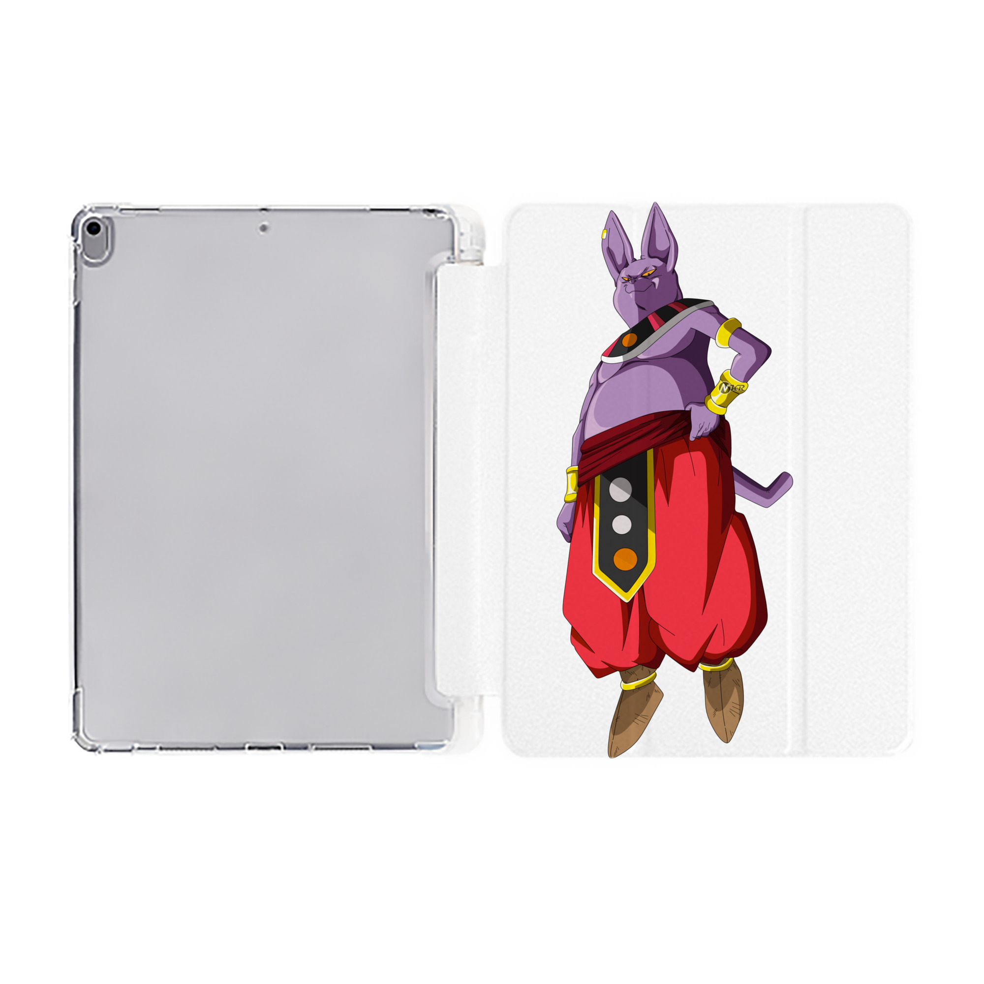 （画像用） ドラゴンボール シャンパ DRAGON BALL Champa IPad ケース ペン収納付き 三つ折りスタンド PUレザー×シリコン 対応機種9.5/10.5/10.9インチ